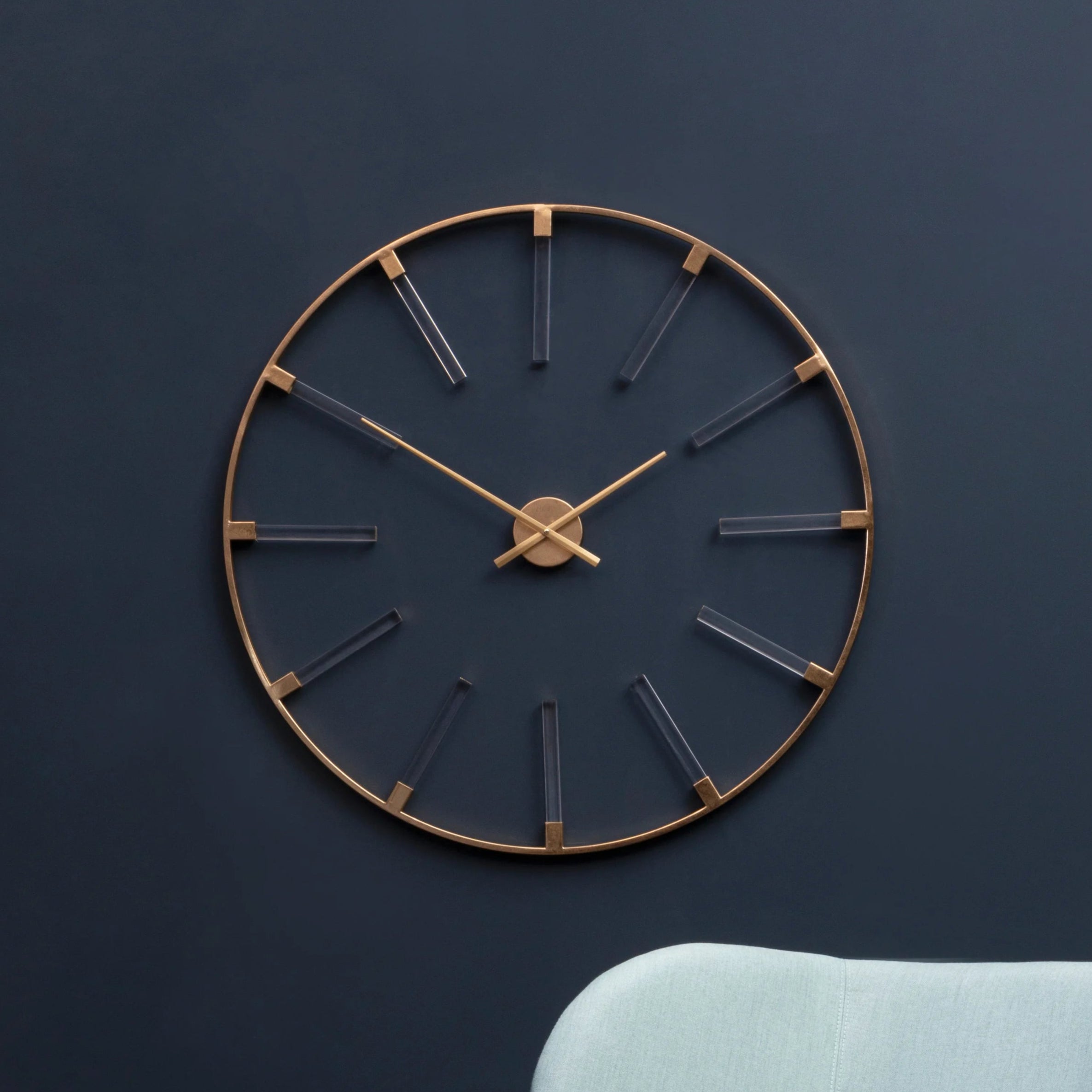 Hayley Gold Finish Spoke Wall Clock